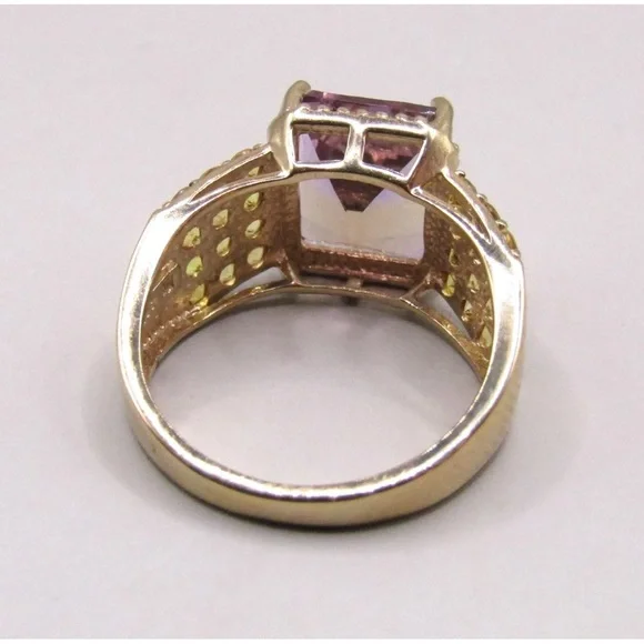 Rare Ametrine and Yellow Sapphire Ring - Picture 11 of 11